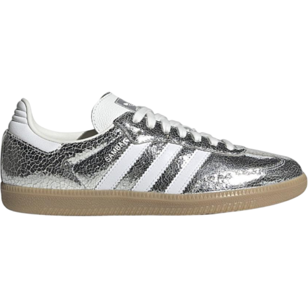ADIDAS Samba OG Silver Metallic Cracked Leather (Women's) - JR0035 - Acquista su Shoes Clothing Store
