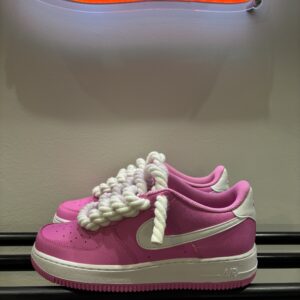 AIR FORCE 1 PINK/ROSE Rope laces White