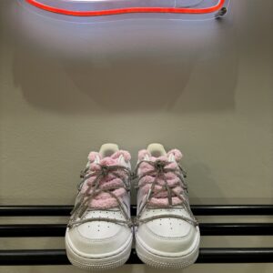 AIR FORCE 1 Spugna Pink Swarovski argento