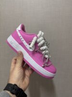 AIR FORCE 1 Pink/Rose rope laces Swarovski Pearl