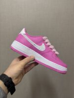 AIR FORCE 1 Pink/Rose laces Spugna brill