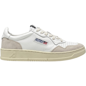 Autry Medalist Leather Low White Beige Suede (Women's) - AULW LS33 - Acquista su Shoes Clothing Store