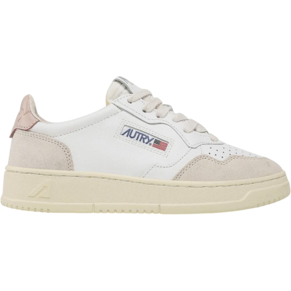 Autry Medalist Leather Low White Pink (Women's) - AULW LS37 - Acquista su Shoes Clothing Store