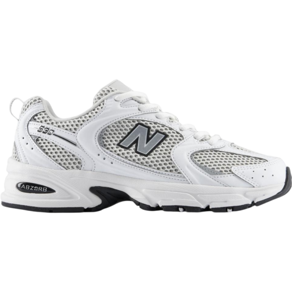 New Balance 530 White Silver Metallic Black Sole New Balance 530 White Silver Metallic Black Sole - U530KLB - Acquista su Shoes Clothing Store