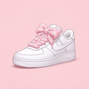 AIR FORCE 1 Spugna Pink Swarovski argento