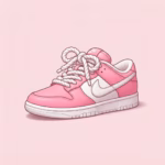 AIR FORCE 1 PINK/ROSE Rope laces White