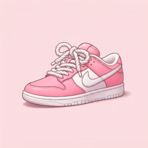 AIR FORCE 1 PINK/ROSE Rope laces White