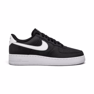 Nike Air Force 1 Low '07 Black White Pebbled Leather