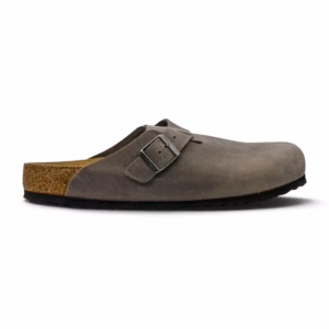 Birkenstock Boston Soft Footbed Oiled Leather Iron Grey